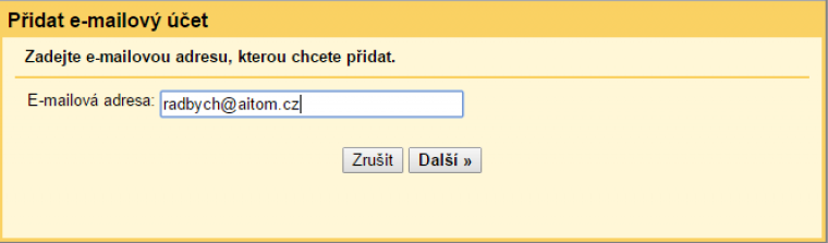 Nastavení Gmailu krok 4